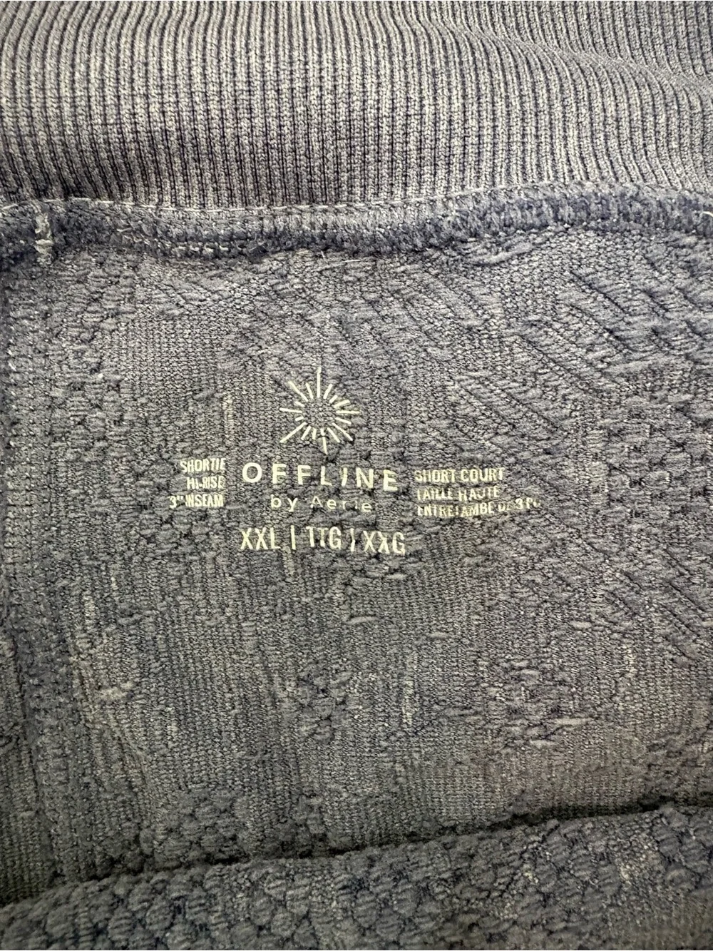 OFFLINE by Aerie Seamless Textured Mineral Wash Sports Bra & Shorts Set XL